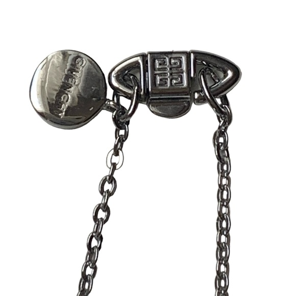 GIVENCHY Red Crystal Silver Plated Women’s Necklace Designer Luxury Jewelry - Picture 6 of 7